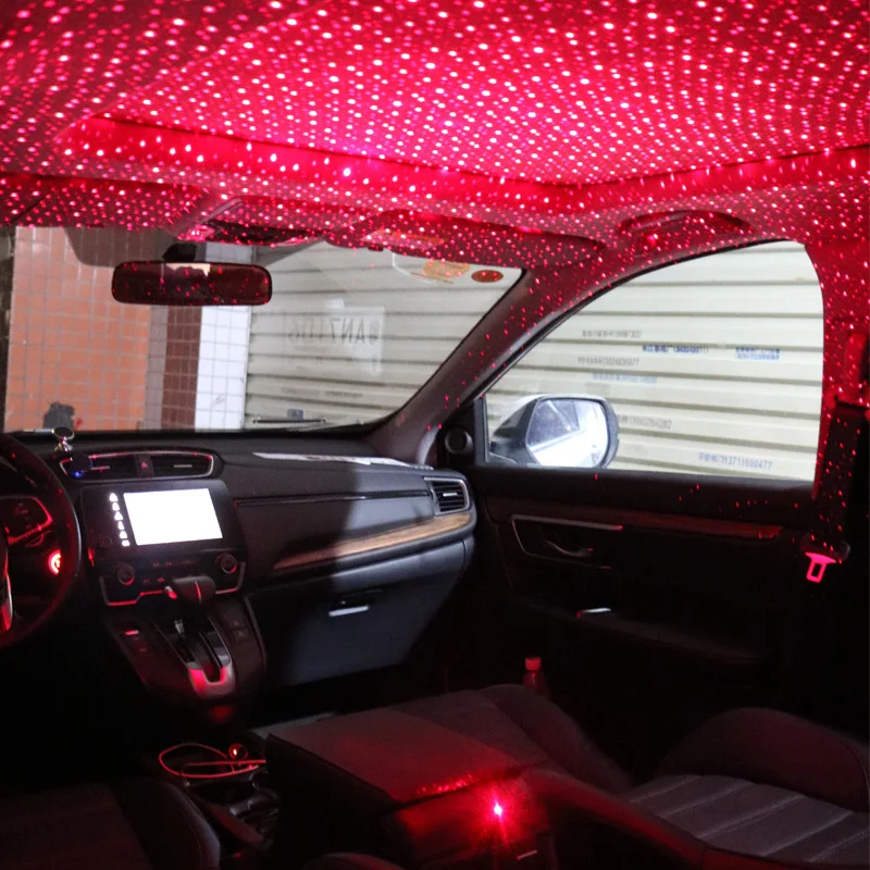 

Starry Light Car Interior USB Mini LED Star Laser Atmosphere Ambient Projector Lights Auto Decoration Roof Sky Night Galaxy Lamp