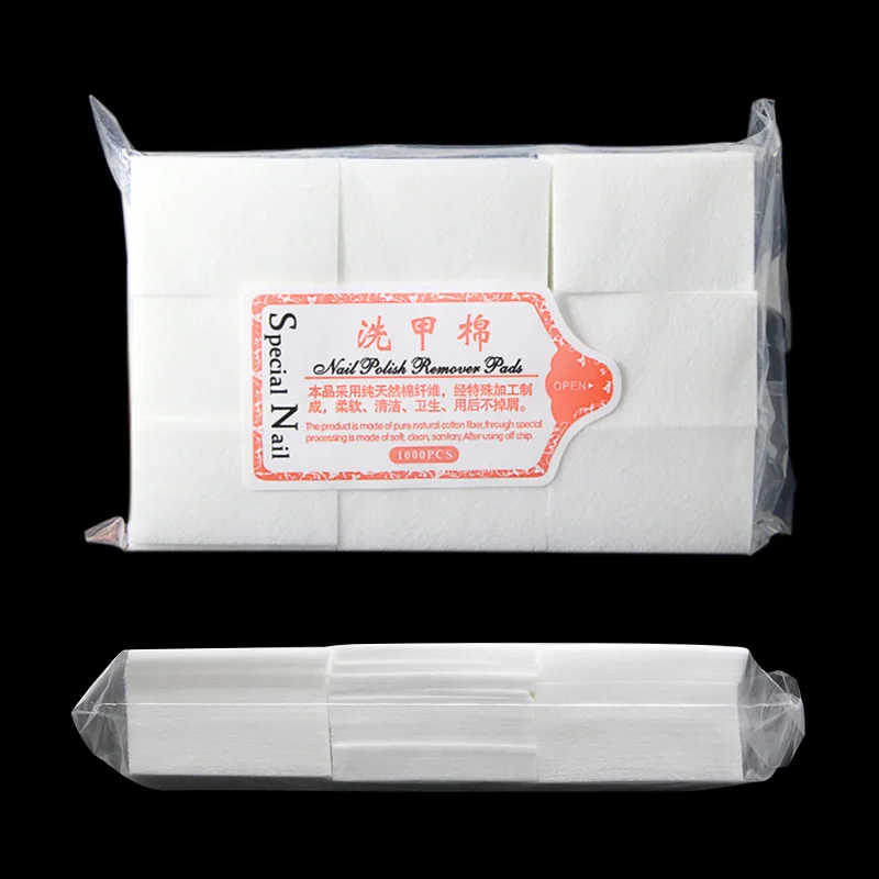 Салфетки для ногтей Saviland 1000 шт. инструмент снятия гель лака с отмачиваемый