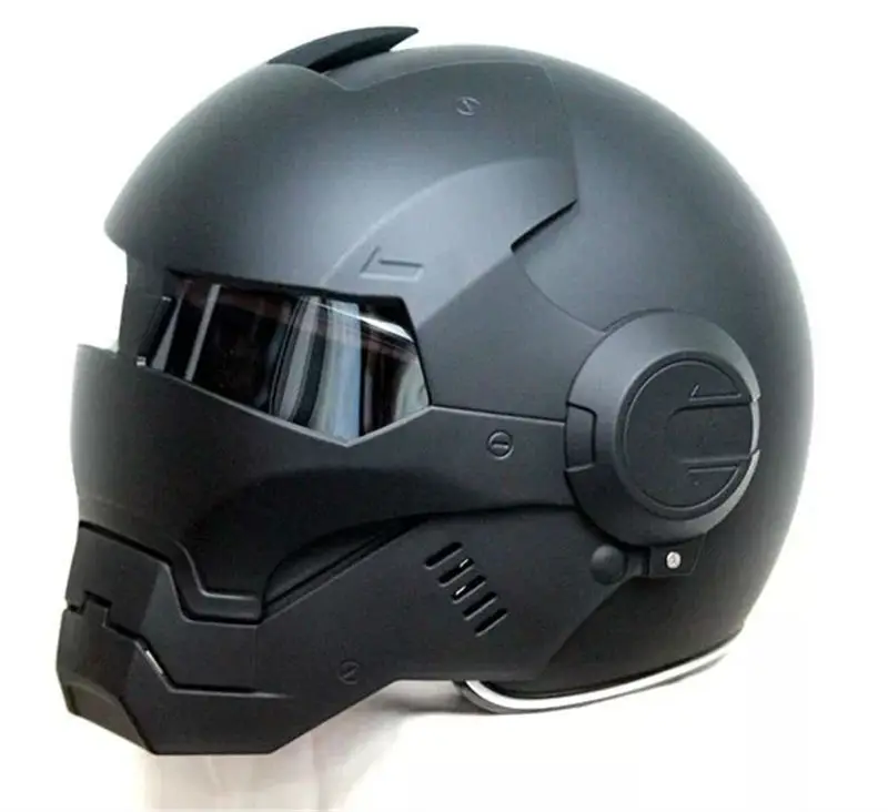 

2016 Top hot Black MASEI IRONMAN Iron Man helmet motorcycle helmet half helmet open face helmet casque motocross 610 SIZE:M L XL