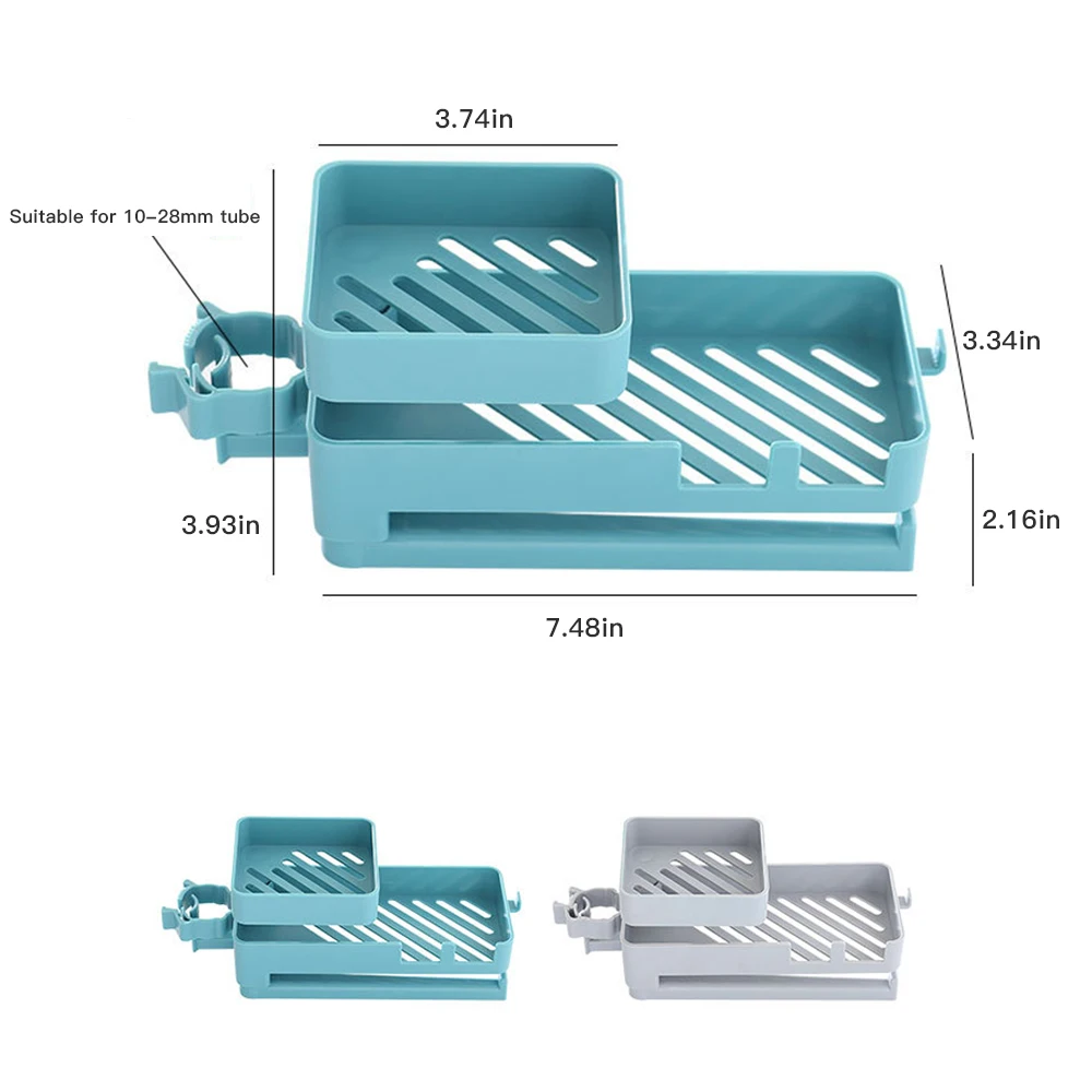 

Sink Hanging Storage Rack Storage Holder Sponge Bathroom Kitchen Faucet Clip Dish Cloth Clip Shelf Drain Dry Towel Organizer