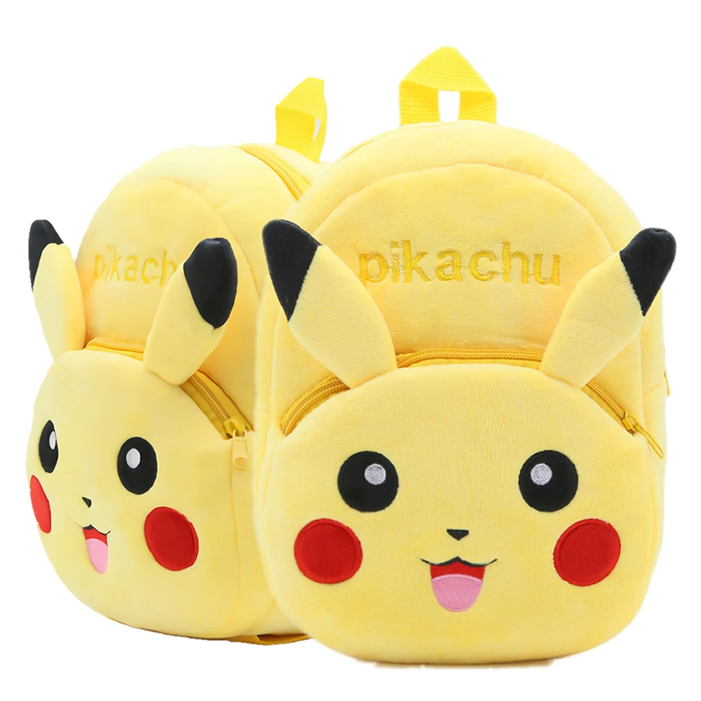 

23cm Pokemon Kids Plush Backpack Cartoon Kawaii pikachu Children Schoolbag Anime Poké Ball Plush Bag Pack Kids Birthday Gift