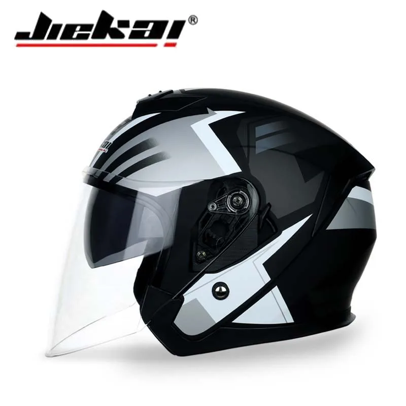 Шлем JIEKAI электрический с двойными линзами для мужчин и женщин мотоциклетный шлем