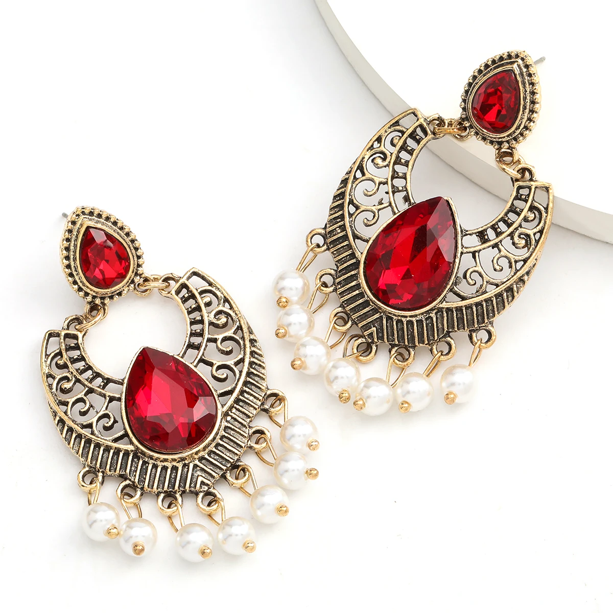 Pauli Manfi модные ретро металлические стразы висячие серьги женские элегантные