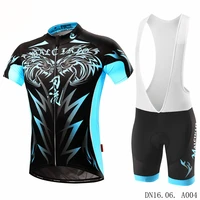 malciklo mens short sleeve cycling jersey with bib shorts black black white floral botanical bike jersey bib tights breatha