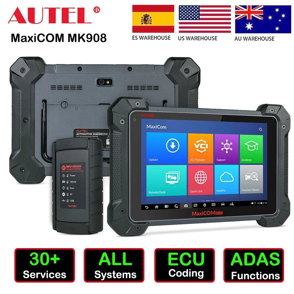 

Autel MaxiCOM MK908 диагностический инструмент OBD2 сканер со всеми системами, кодирование ECU и 30 + функций обслуживания, включая двунаправленный