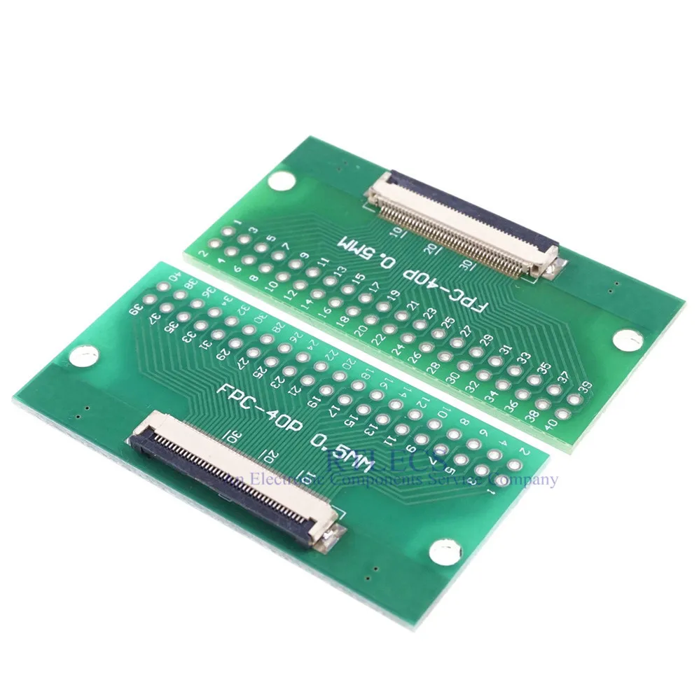 20 шт. DIY FPC/FFC SMT разъем Dip адаптер 40 PIN 0 5 мм до 2 54 пространство 1 'шаг сквозное