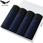 4 шт.лот, мужские трусы для сна, летние шорты для мужчин, шорты, нижнее белье, боксеры большого размера, брендовые трусы, мужские антибактериальные трусы