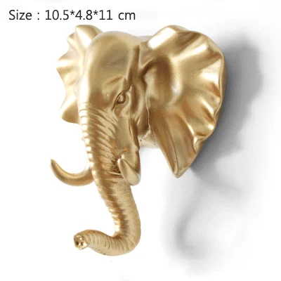 Elephant-Gold Strongwell в скандинавском стиле, золотые подвесные крючки, крепкие бесшовные крючки, вешалки для ключей, Настенный декор, украшение для дома - Цвет: Elephant-Gold