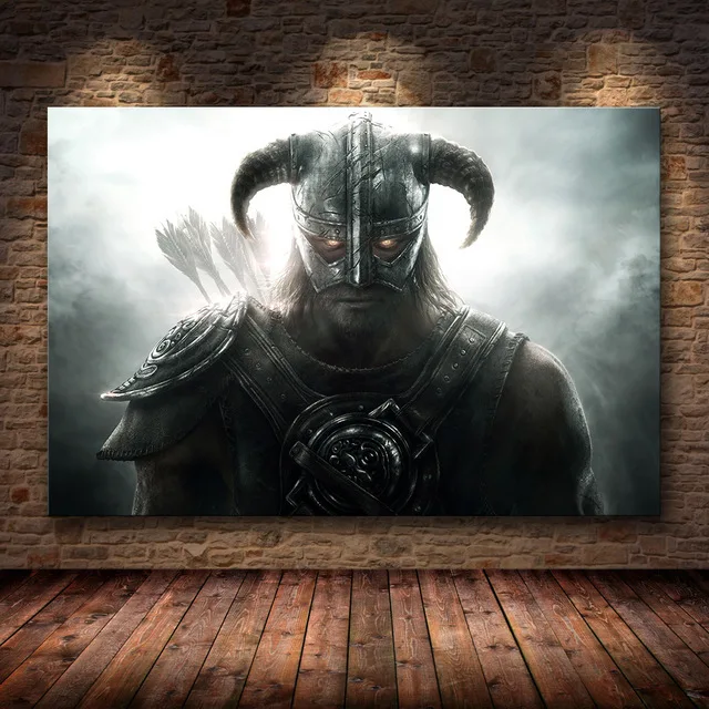 

Skyrim The Elder Scrolls Game Posters and Prints Wall Art Decorative Picture Canvas Painting for Living Room Home Cuadros Decor
