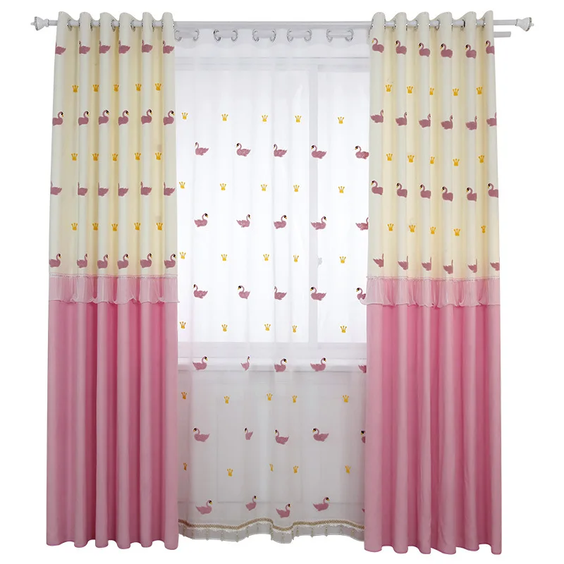 

New Children's Room Curtain Simple Modern Bedroom Princess Wind Children's Boys and Girls Cartoon Curtain Screen