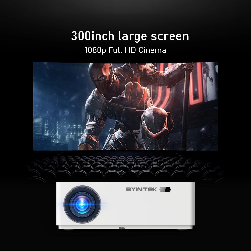 BYINTEK Brand K20 Full HD 1080P 1920x1080 Smart Android Wifi LED Video Game Home Theater 3D Projector Beamer For 300inch Cinema