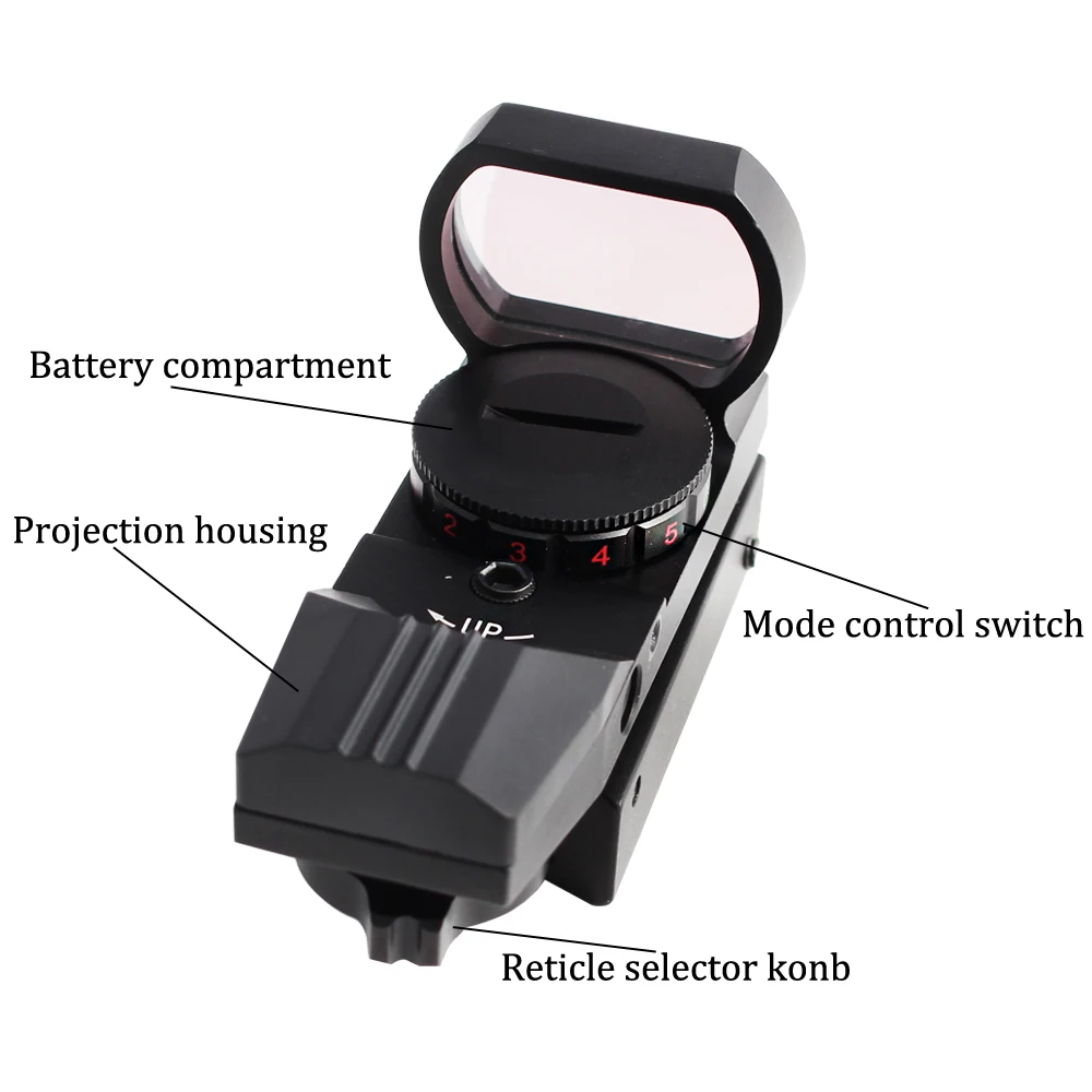 

Hot 20mm Rail Riflescope Hunting Optics Holographic Red Dot Sight Reflex 4 Reticle Tactical Scope Hunting Gun Accessories