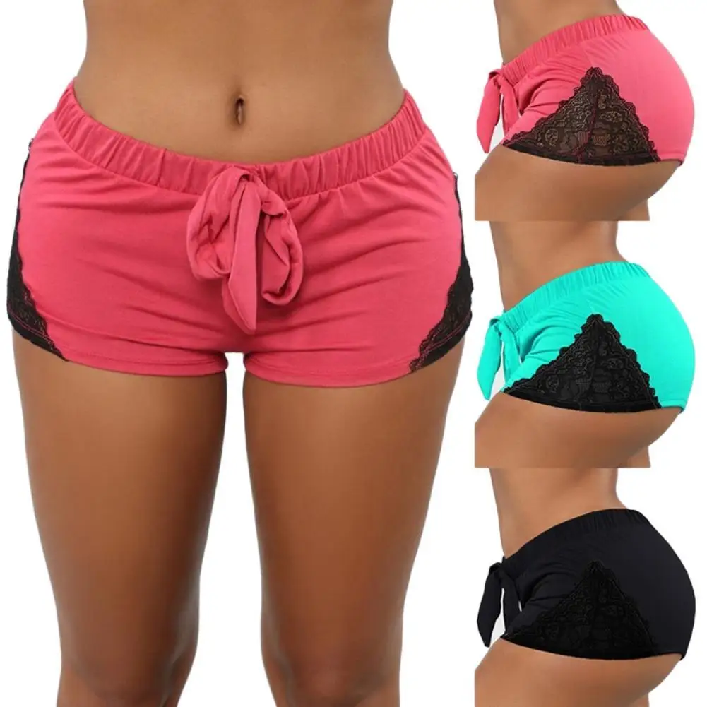 

Shorts Women Summer 2021 Fashion Casual Lace Stitching Lace-up Sports Fitness Shorts Sexy Shorts Womens Short Casual Beach Party