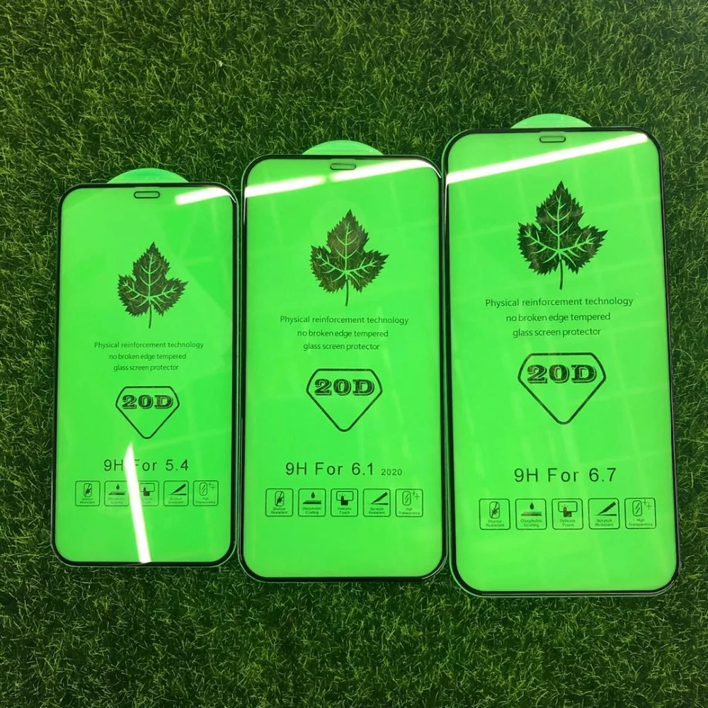 20D Full Cover Tempered Glass For iPhone 13 12 Mini 11 Pro X XR XS Max Protective Screen Protector For iPhone 6S 7 8 Plus SE2