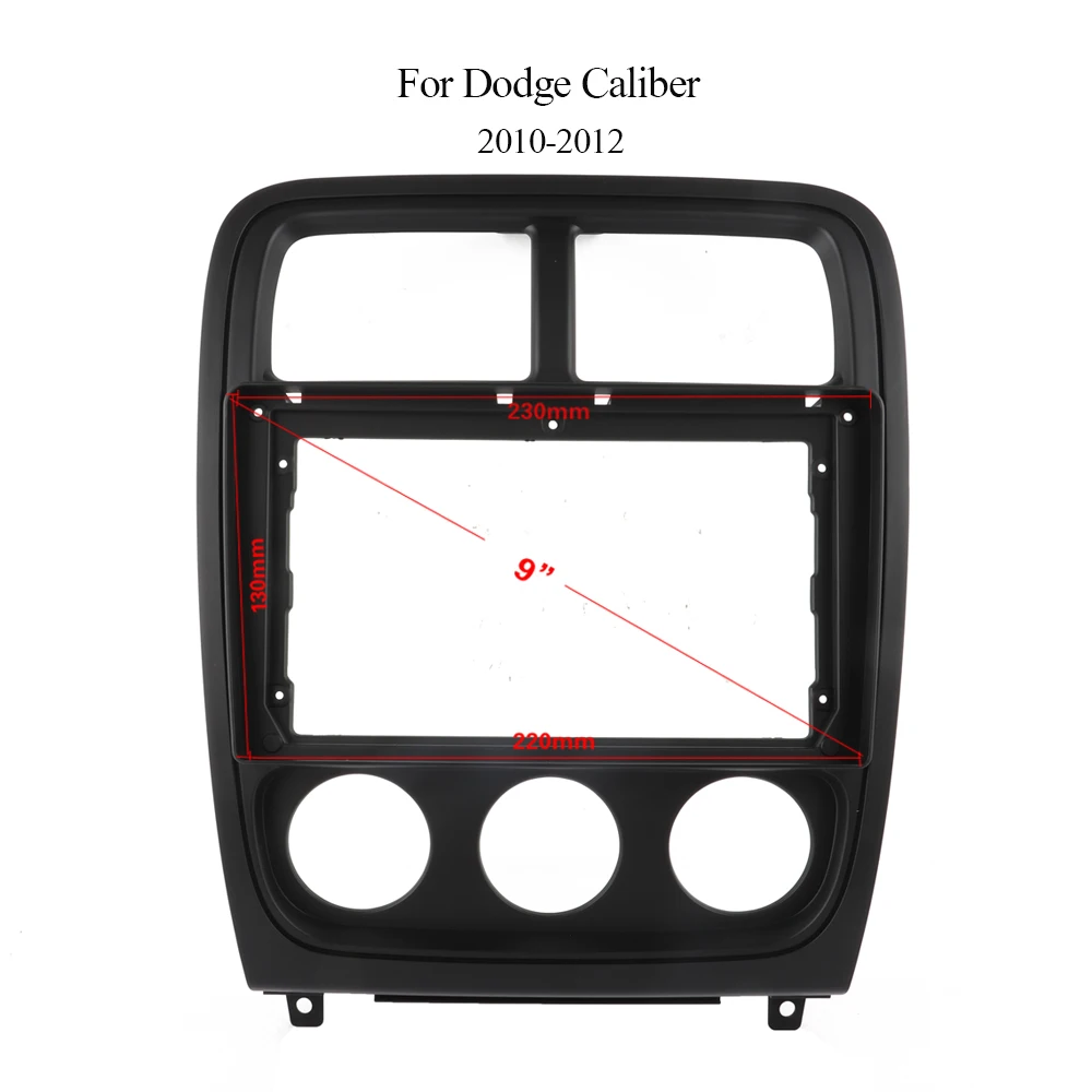 Рамка Двойная Din из АБС пластика для Dodge Caliber 2010 2012 установка автомобиля Android 9