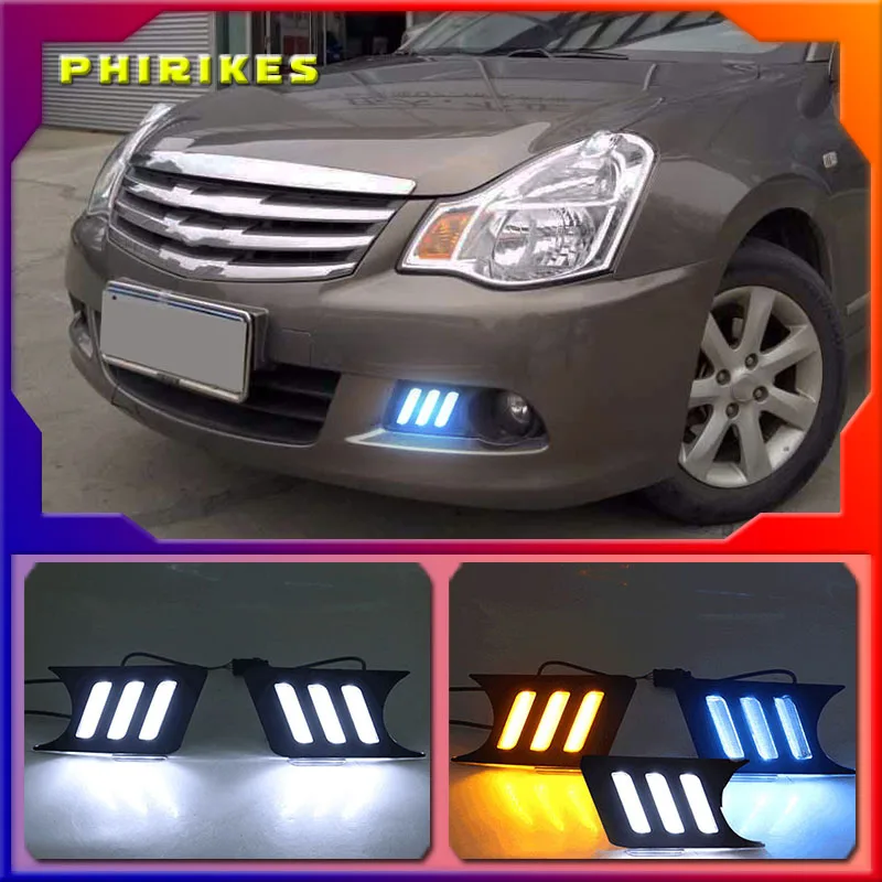 

1 set LED DRL Daytime Running Light Daylight Waterproof Signal lamp For Nissan Sylphy sentra 2009-2018