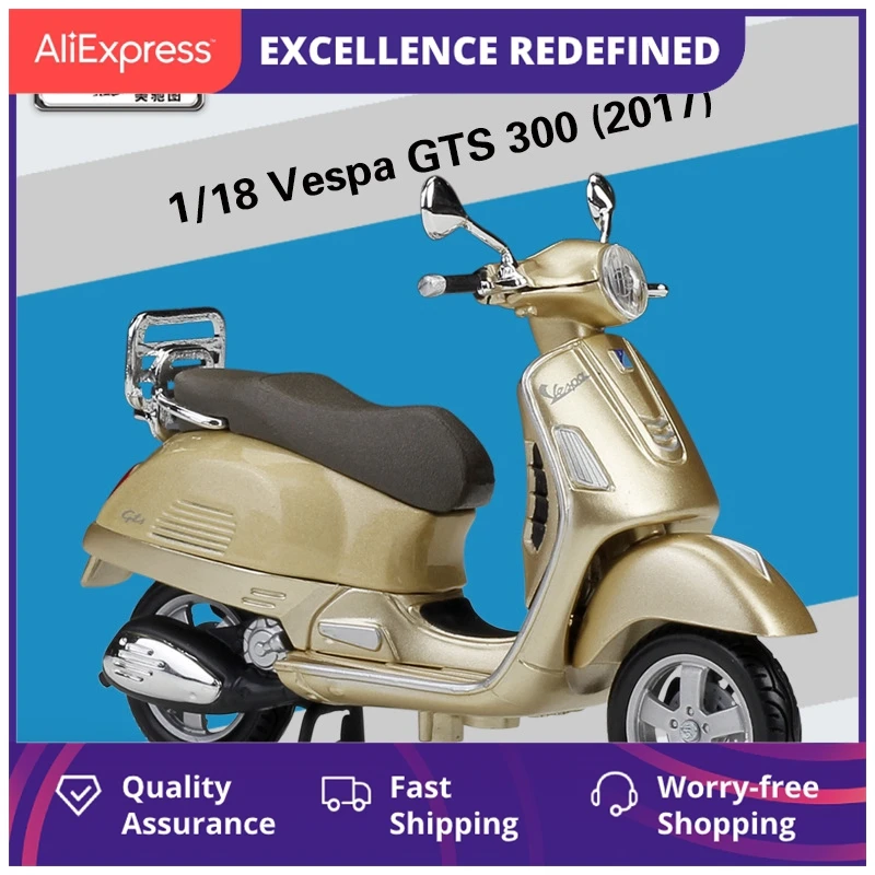 

1:18 Vespa Scooters Motorbike Metal Diecast Model Motorcycle Collectibles