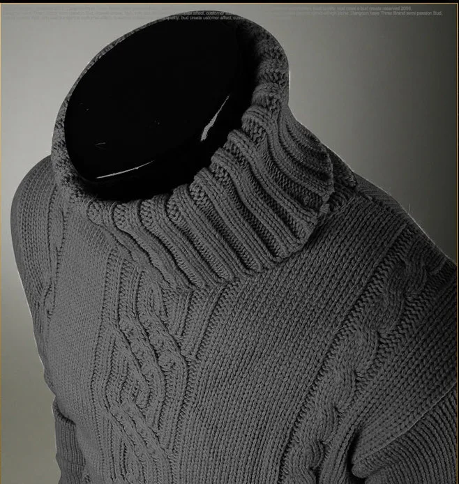 Мужской зимний свитер с высоким воротником и длинным рукавом | Женская одежда