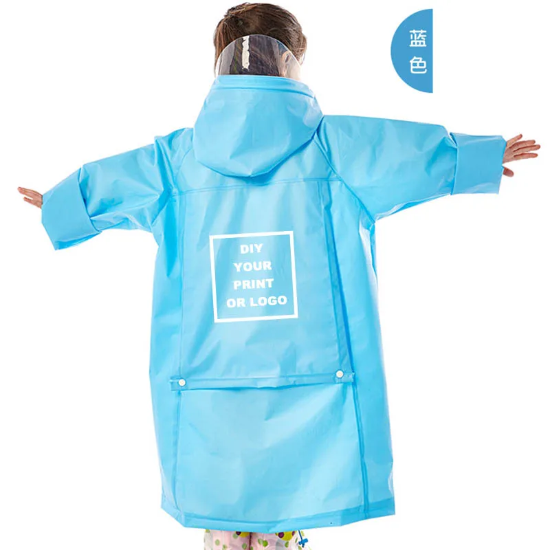 Yuding Children's Raincoat with Schoolbag Boys Girls Kindergarten Logo Printing Baby Poncho Hike Outdoor Kids Backpack | Дом и сад