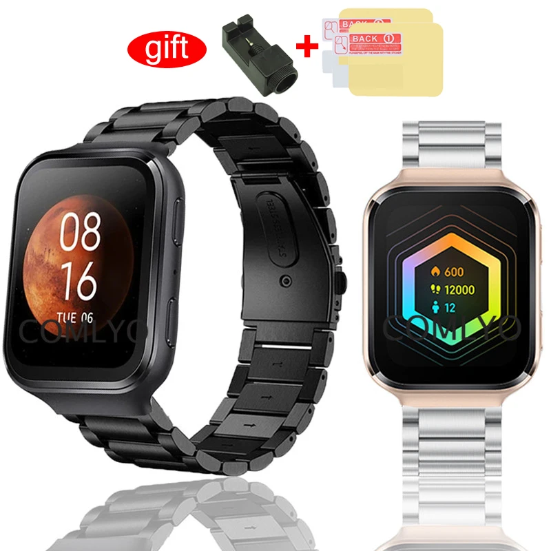 Online 70Mai Correa de reloj inteligente, pulsera de metal de acero inoxidable, protector de pantalla, banda de película