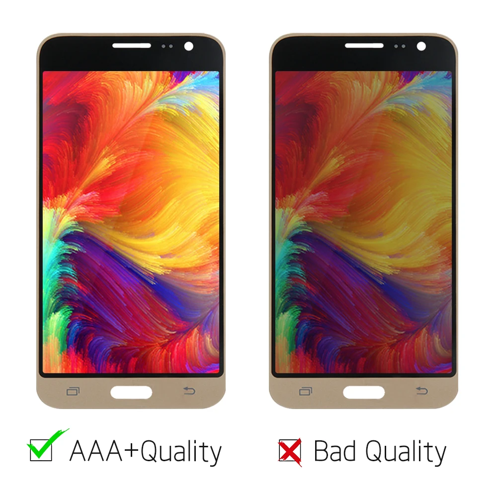 ЖК дисплей 5 дюймов Amoled для SAMSUNG Galaxy J3 2015 J300 сменный сенсорный экран с дигитайзером
