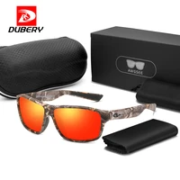 dubery brand men polarized sunglasses driving eyewear rectangle outdoor sports fishing sun glassses anti glare goggles uv400