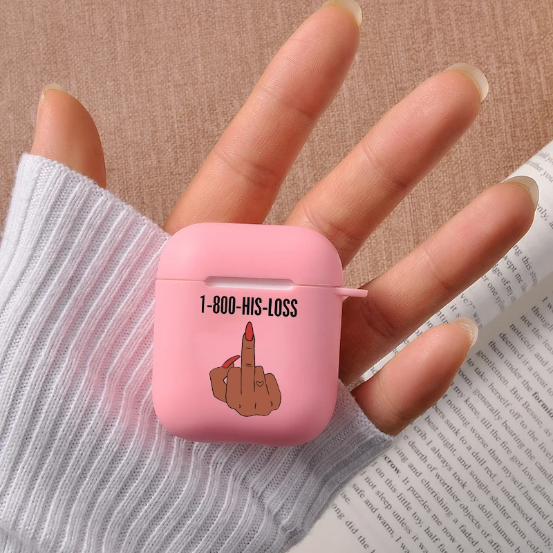 Fashion Black Girl Make Money Protective For Air Pods Case Airpods 1 2 Wireless Earphone Cases Silicone Pink Luxury Cute | Электроника