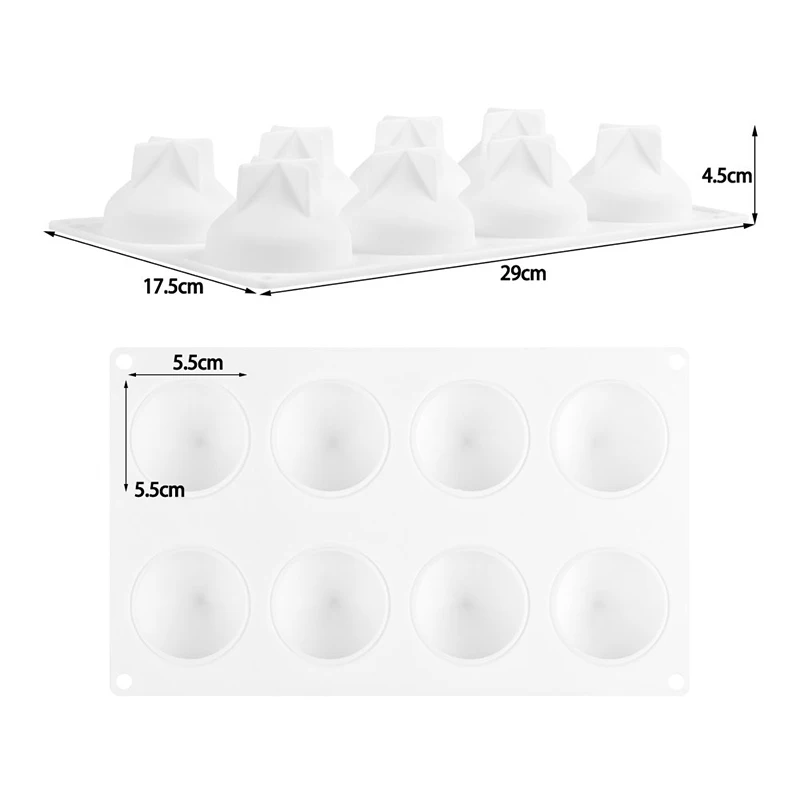 8 Cavity 3d Water Drop Round Silicone Cake Mold for Kitchen Chocolate Mousse Bread Dessert Pastry Bakeware Pan Decorating Tools | Дом и сад