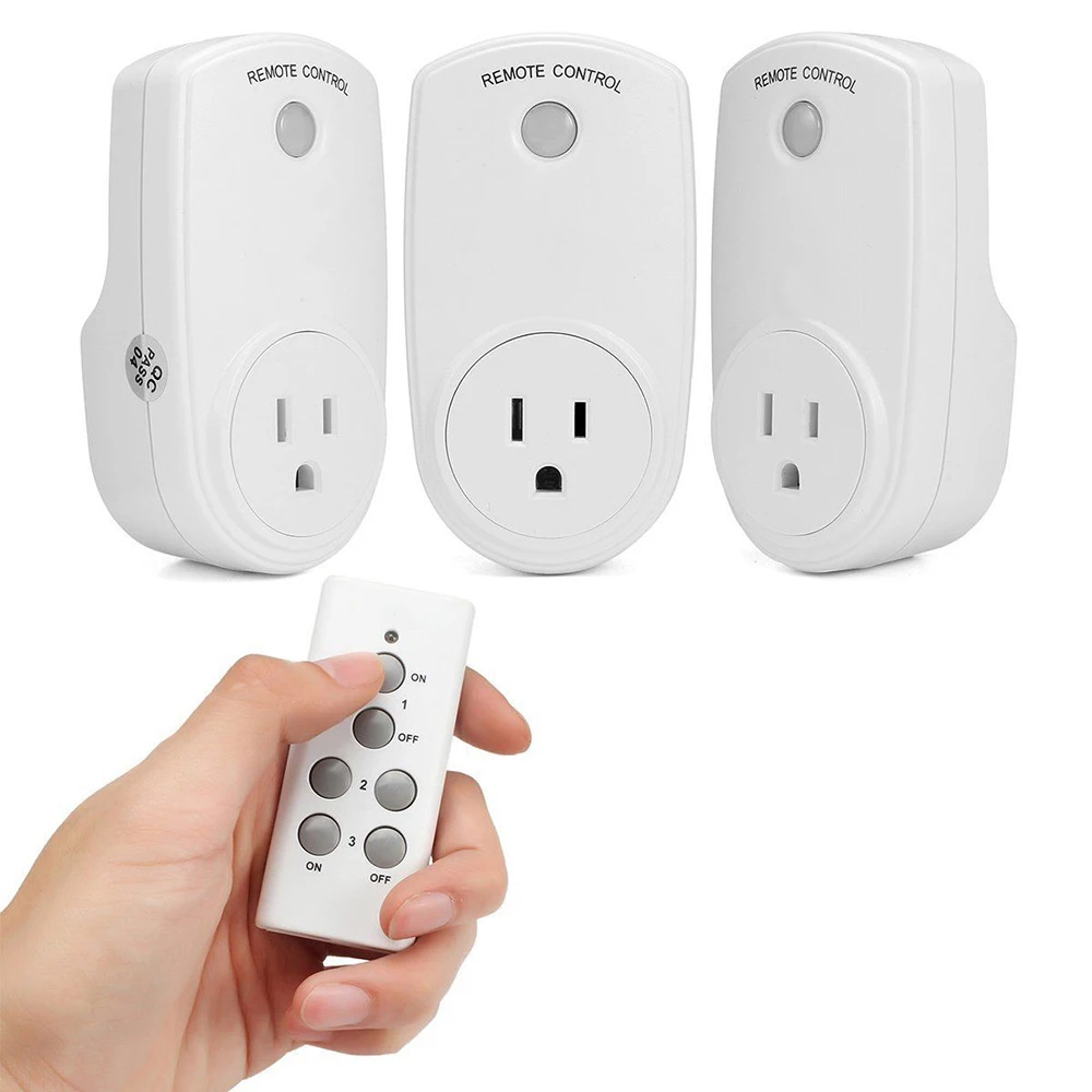 3 шт. розетки и 1P Беспроводная смарт розетка с дистанционным управлением