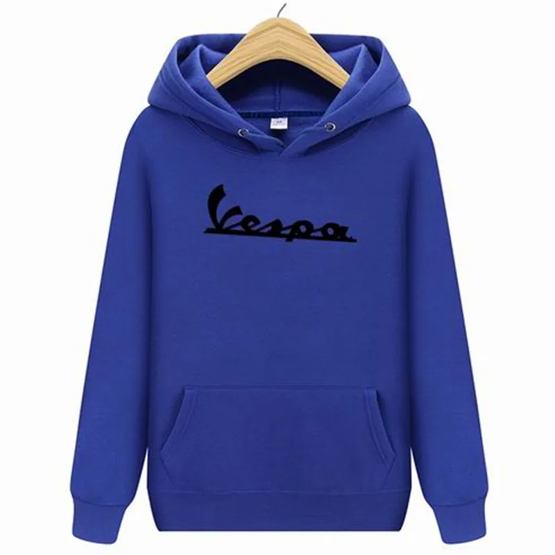 

2020 new classical film hoodie Winter Vespa retro motorcycle logo long-sleeved hooded sweatshirt casual pullover