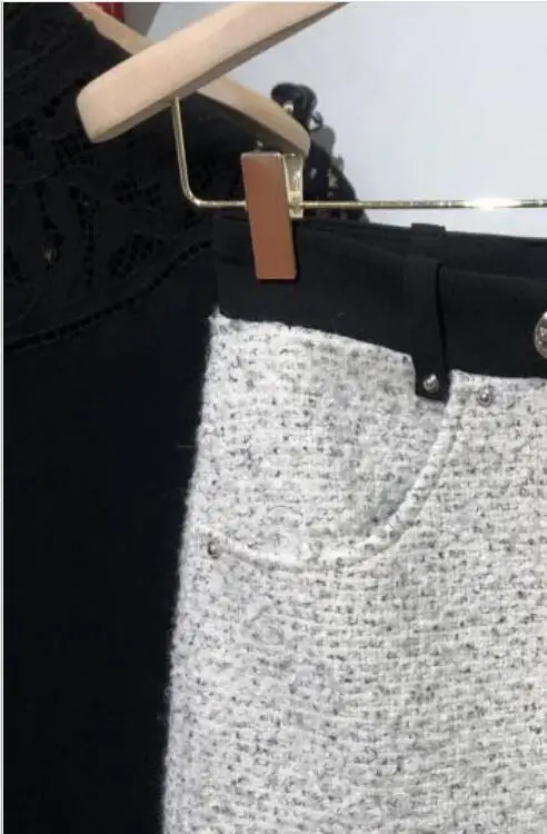 

2020 Autumn and Winter New Style Small Tweed High Waist A-line All-match Short Skirt