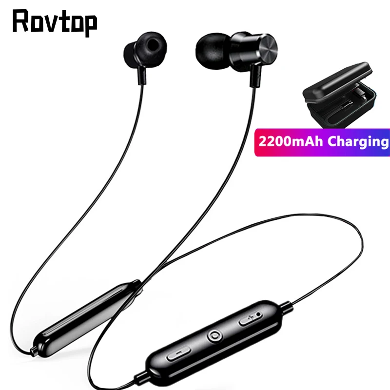 Bluetooth 5 0 Беспроводные наушники с микрофоном Магнитная bluetooth гарнитура HD Bass