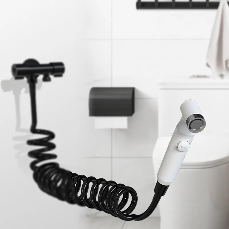 bathroom accessories handheld biddet faucet attachment self cleaning shower head sprayer bidet toilet seat with hose free punch free global shipping