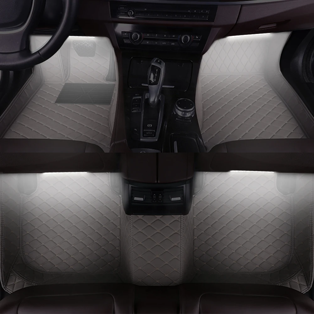 

Car Floor Mats With LED Ambient Light For MITSUBISHI ASX Universal Foot Pad Auto Carpet Fit 98% Model Interior Accessories