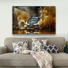 Картина на холсте Ford Fiesta ST RX43 RC, раллийный автомобиль, плакат, Современная Настенная картина, печать, украшение гостиной