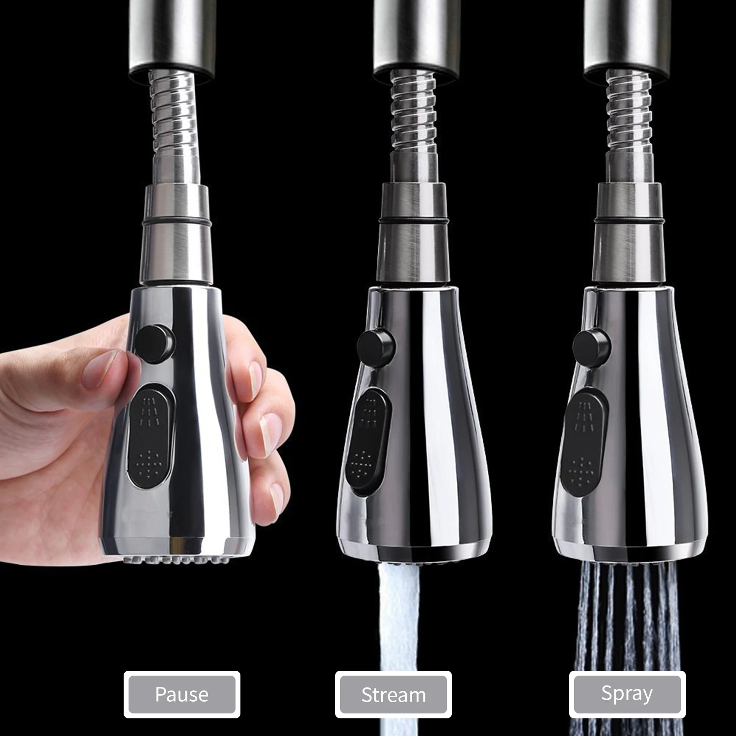 Новая насадка распылитель для крана 3 функции распылительная головка G1/2 Вытяжная