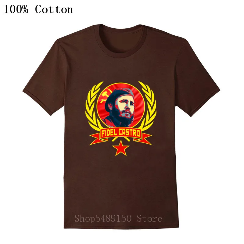 Куба Hero Фидель футболки с Кастро для мужчин модные кубинский гордости футболка