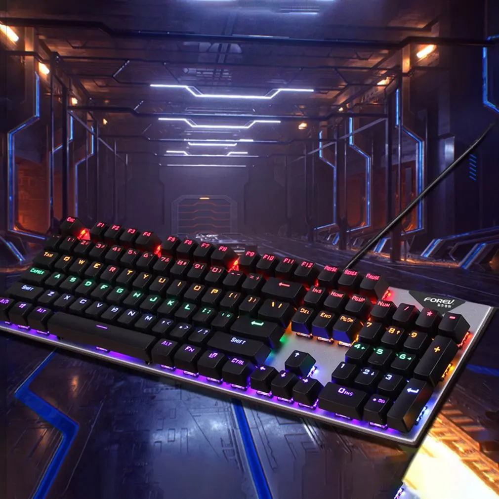 

Q302 E-sports Mechanical Gaming Keyboard RGB LED Rainbow Backlit Wired Keyboard For Windows Gaming PC