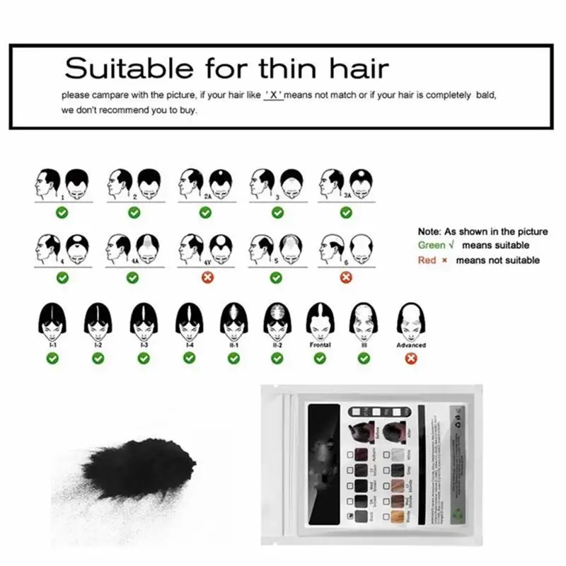 

100g Hair Fibers Keratin Topic Thickening Spray Hair Building Loss Fibre Products Instant Wig Regrowth Powders Refill Bag