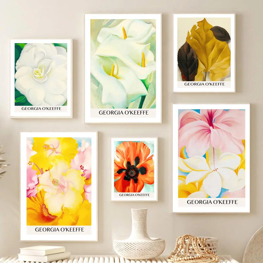 

Abstract Flower Calla Lily Georgia O'keeffe Modern Art Canvas Painting Nordic Posters And Prints Wall Pictures Living Room Decor