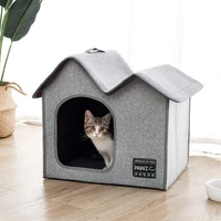double roof dog house room cat bed luxury pet crates for dogs portable folding kennel for pets indoor outdoor high end winter