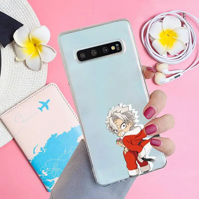 

Christmas Demon Slayer Phone Case Transparent for samsung A 21s 50 71 S 8 9 20 20fe note 10 20 ultra plus