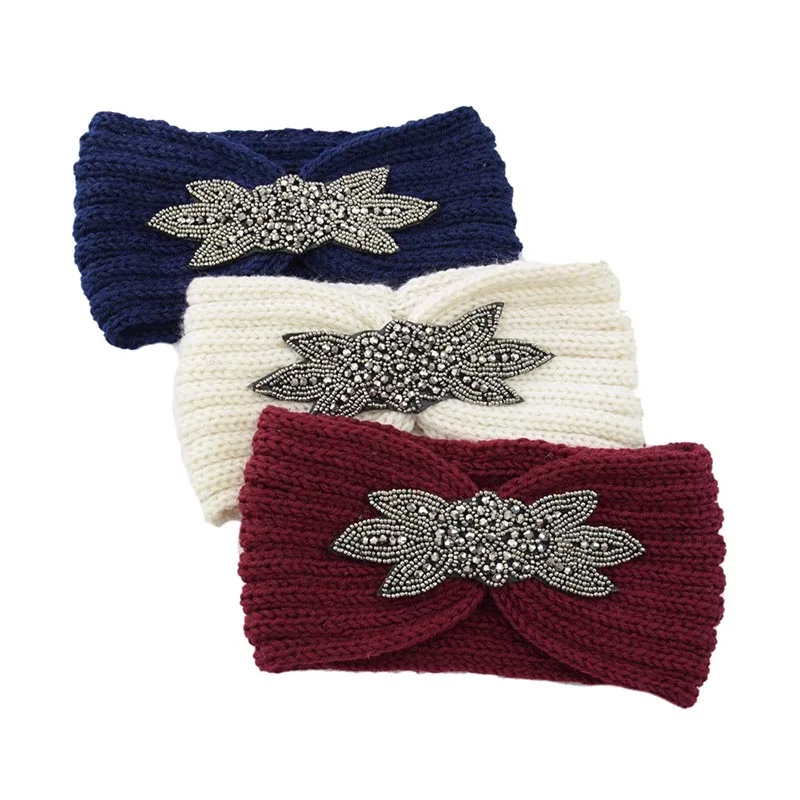 

Fashion Knitted Headband Bandeau Cheveux Winter Warm Head Wrap Wide Hair Accessories For Women Headbands Opaska Cabello