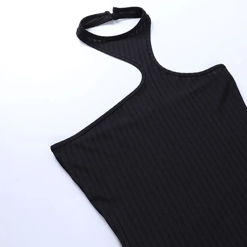 

2021 new style sleeveless slanted shoulder sexy mini dress club night party elegant backless tight dress