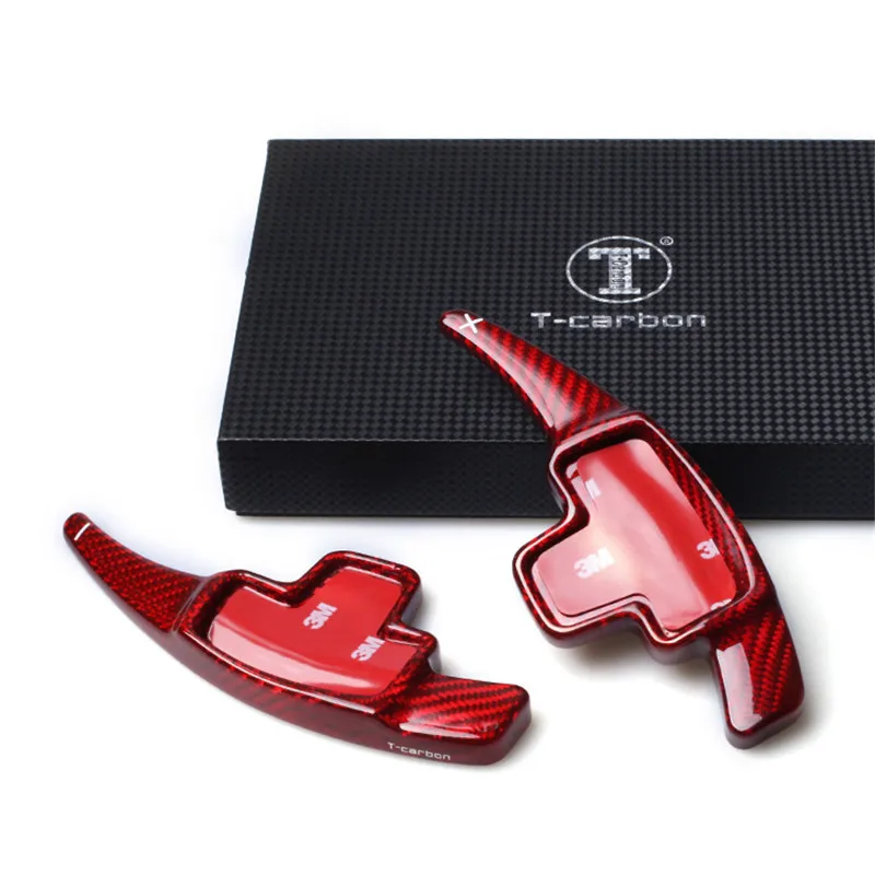 

Lengthen Style Red Glass fiber Steering wheel paddle shift Fit For Benz C200L C260L GLC