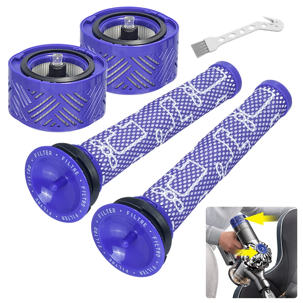 

Washable Pre Post HEPA Motor Filter For Dyson V6 And For Dyson DC59 Vacuum Cleaners Replaces Part # 966741-01 And 965661-01