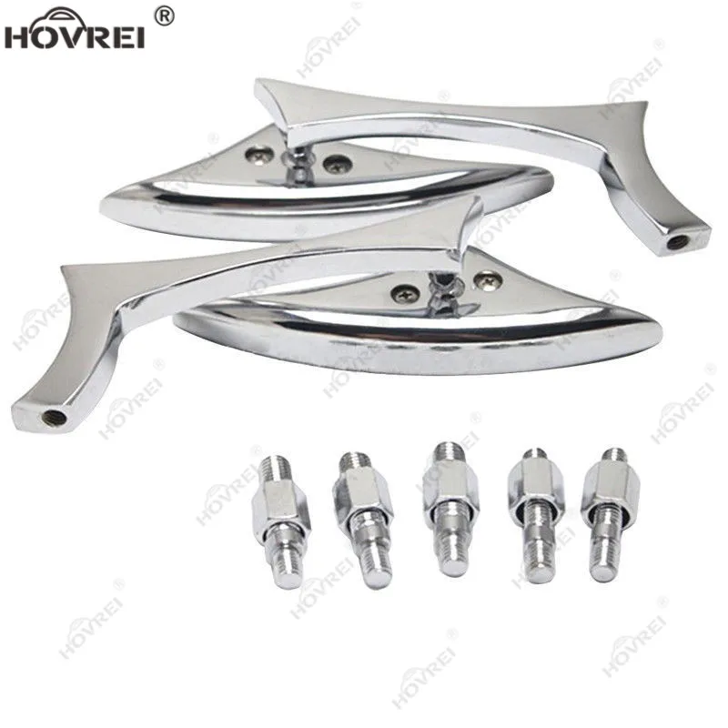 Боковые зеркала для мотоцикла алюминиевые треугольные заднего вида 8 мм 10 Harley