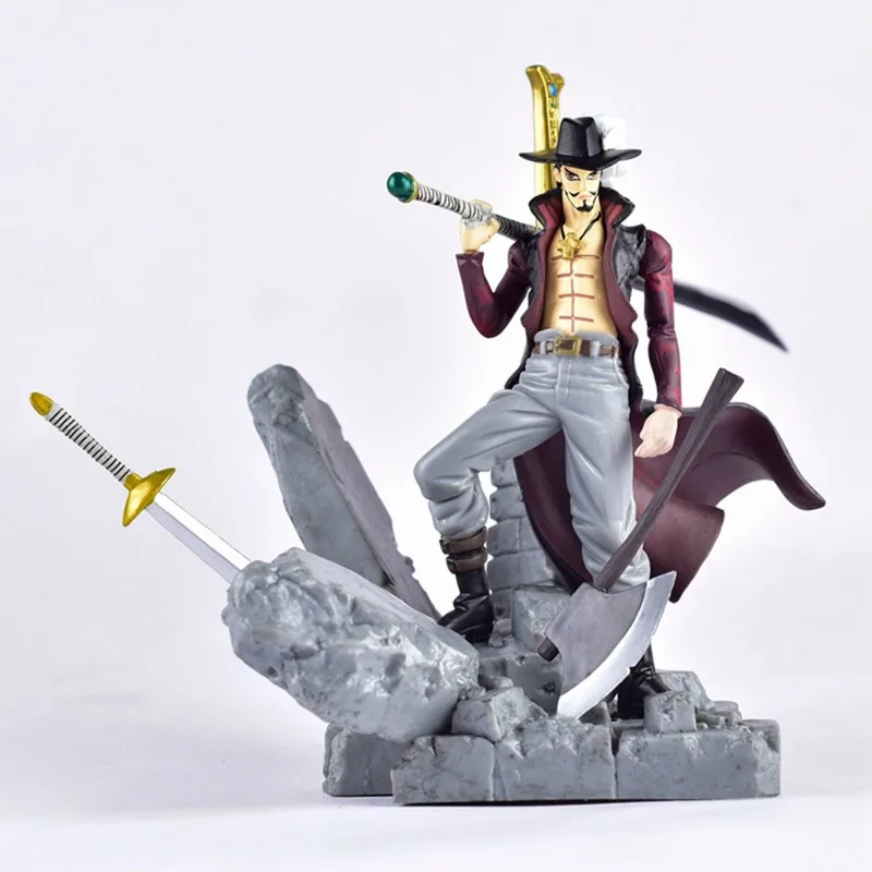 

15 см Рождественский подарок цельный орлиный глаз ювелирные изделия Топ битва михок Луффи Модель Аниме кукла ручной работы студенческий под...