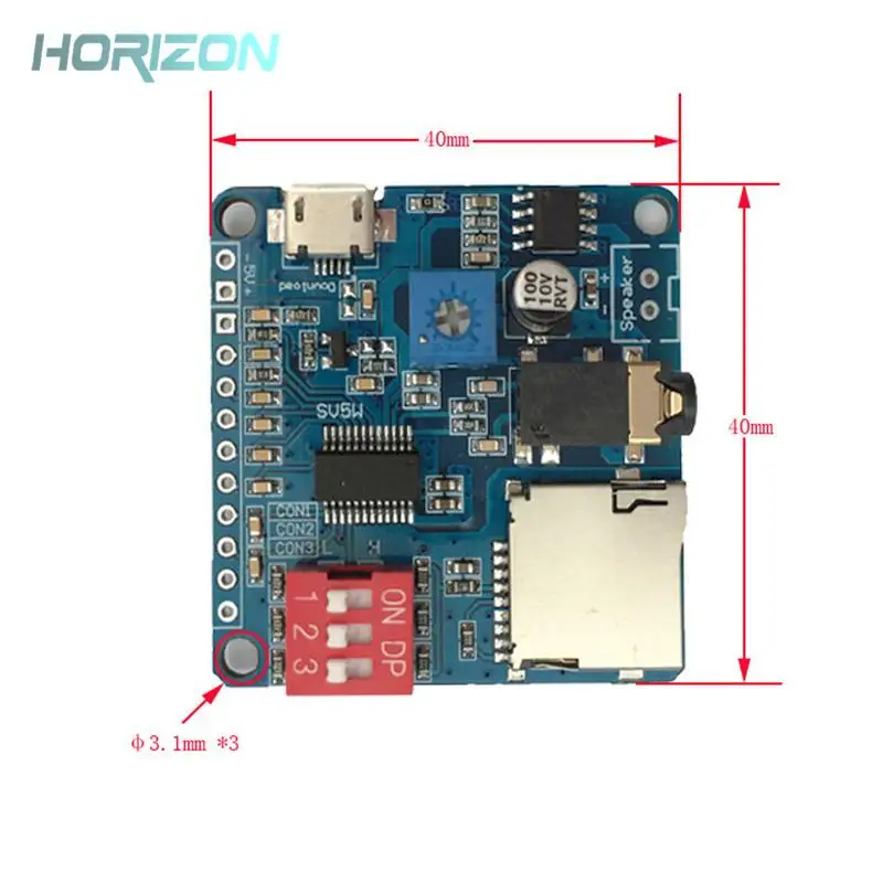Плата модуля воспроизведения голоса MP3 триггерный плеер SD/TF карта для