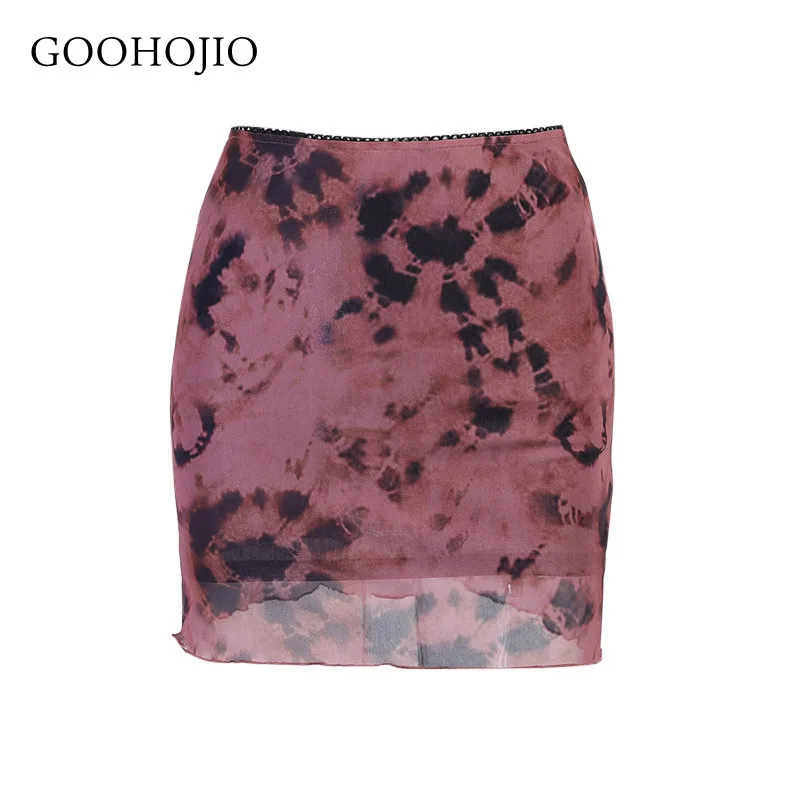 

GOOHOJIO 2021 New Spring and Autumn Sexy Skirts Women Fashion Party Short Skirts for Women Fashionable Buttocks Women Mesh Skirt